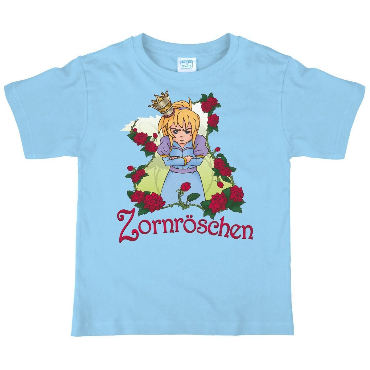 Zornröschen Kinder T-Shirt hellblau 122 / 128