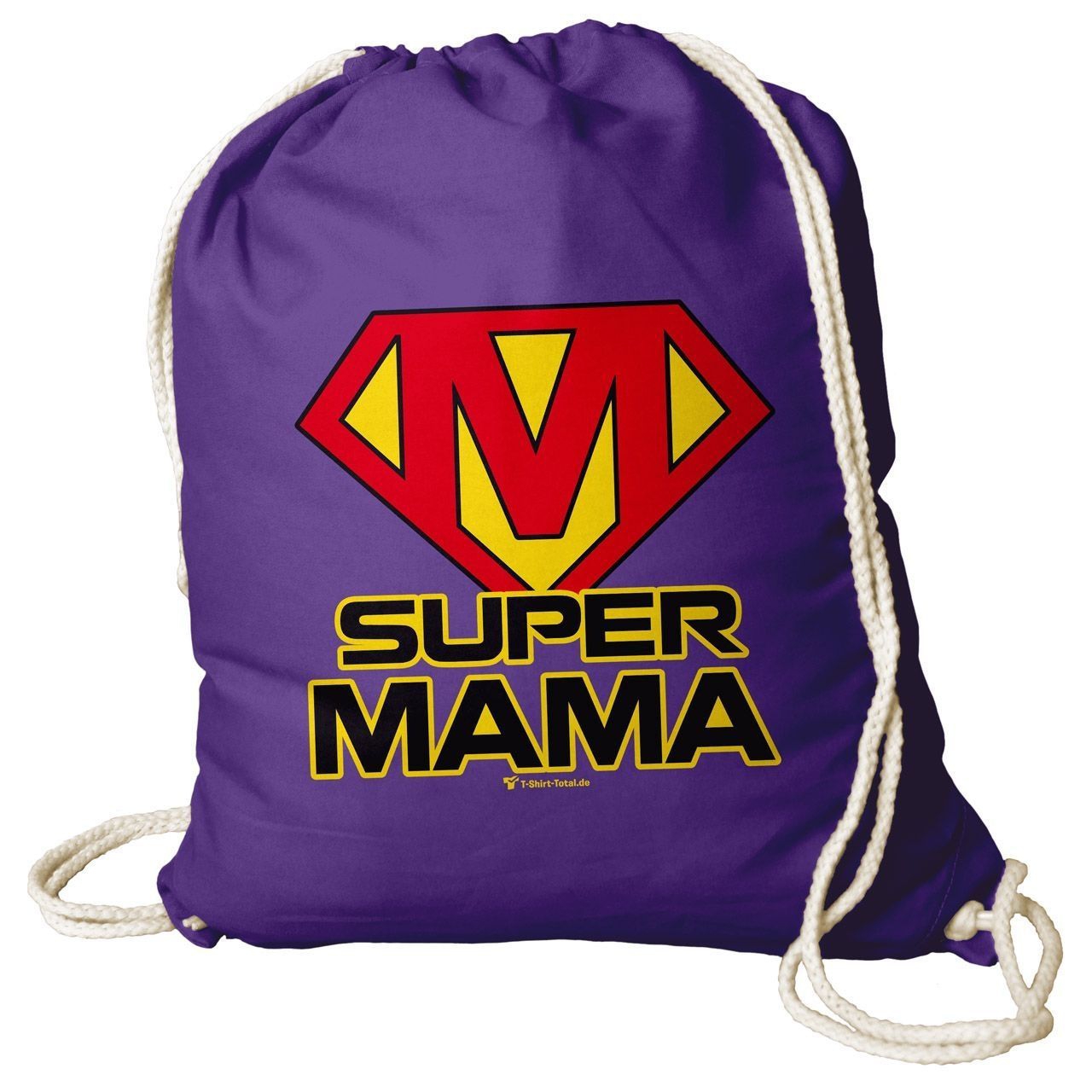 Super Mama Rucksack Beutel lila