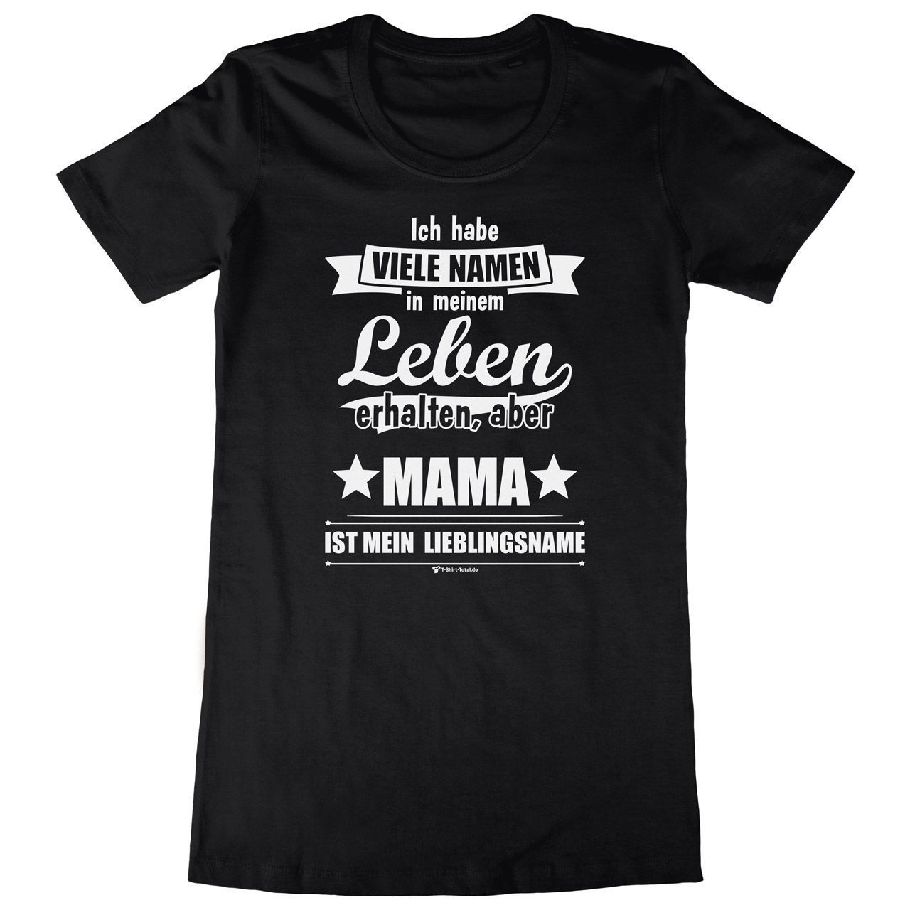 Lieblingsname Mama Woman Long Shirt schwarz Small