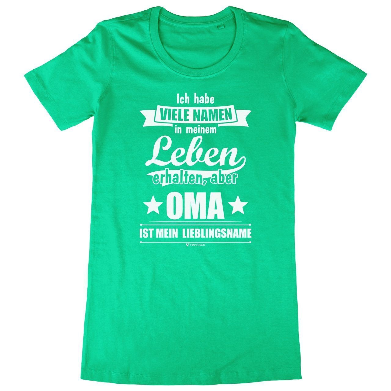 Lieblingsname Oma Woman Long Shirt grün Large