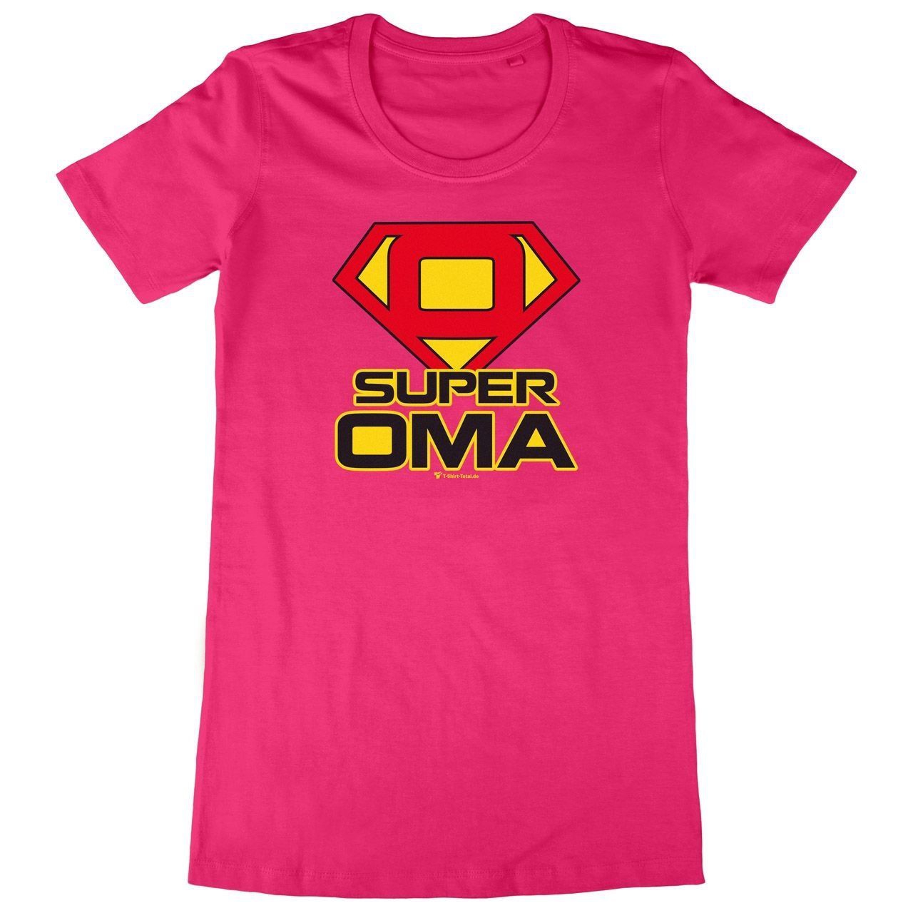 Super Oma Woman Long Shirt pink Small