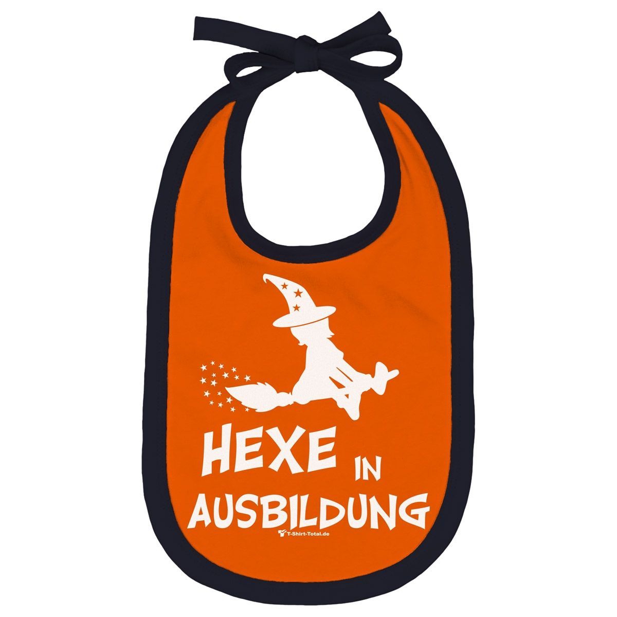 Hexe in Ausbildung Lätzchen orange / navy