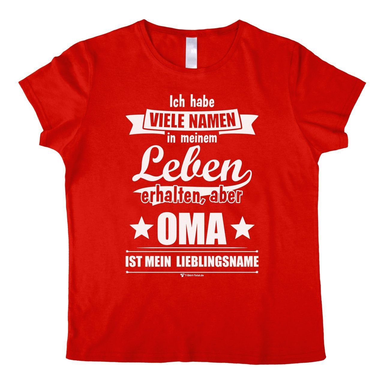 Lieblingsname Oma Woman T-Shirt rot Extra Large