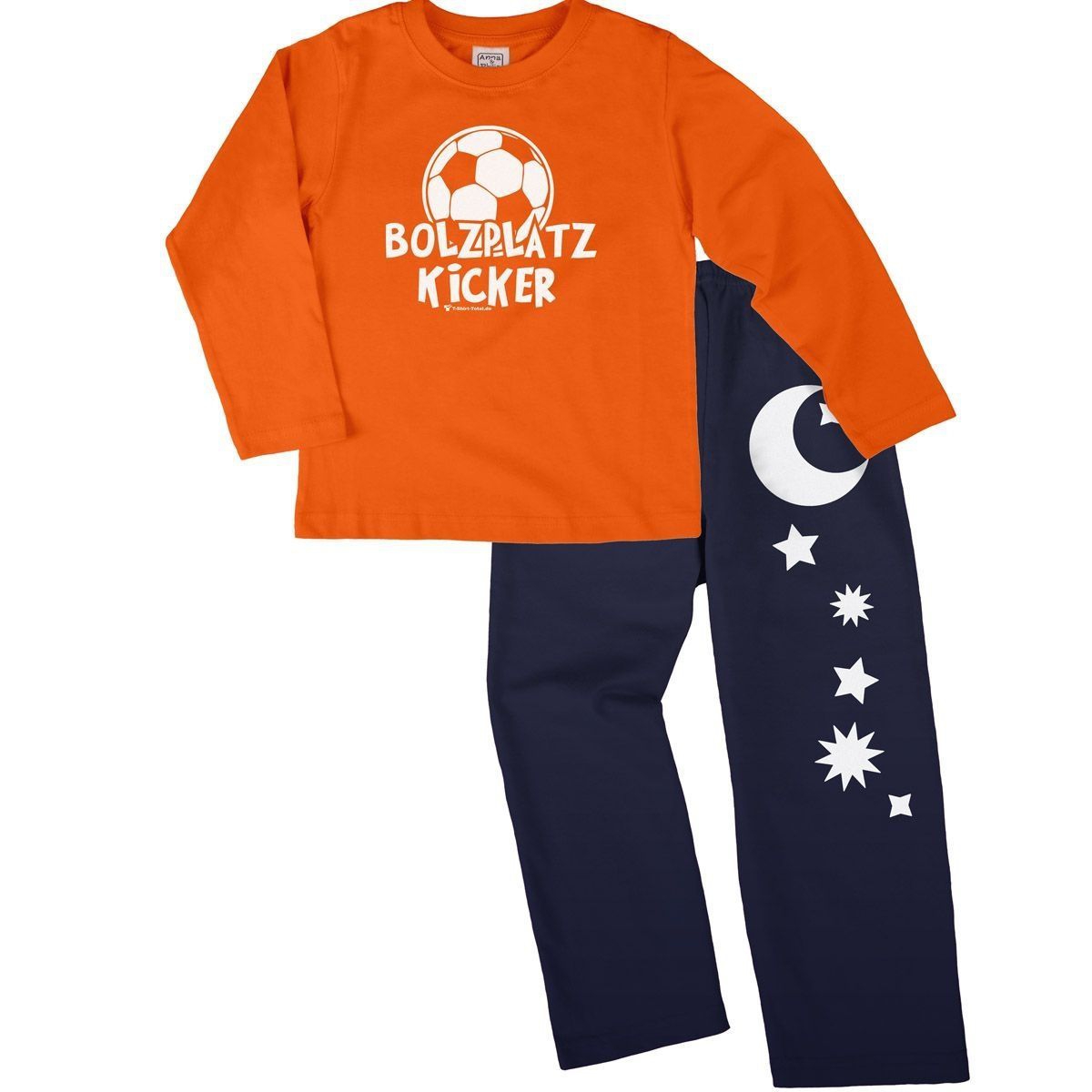 Bolzplatz Kicker Pyjama Set orange / navy 104