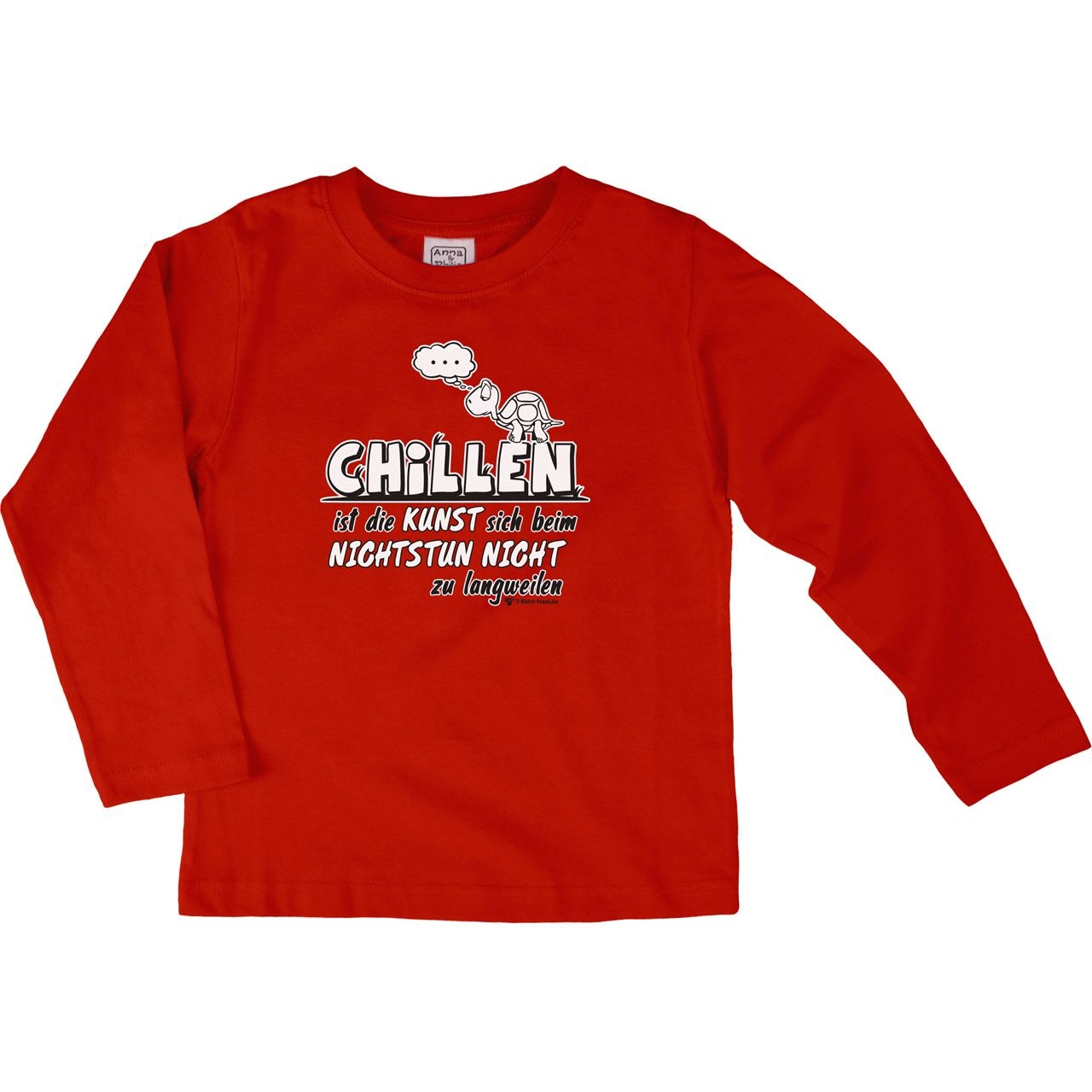 Chillen Kinder Langarm Shirt rot 134 / 140
