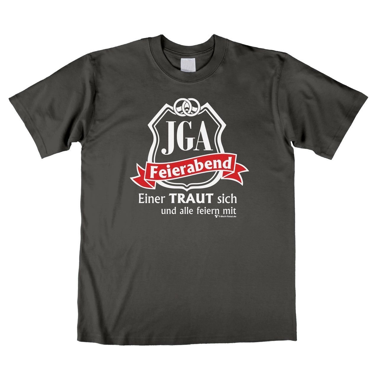 JGA Feierabend Unisex T-Shirt grau Medium
