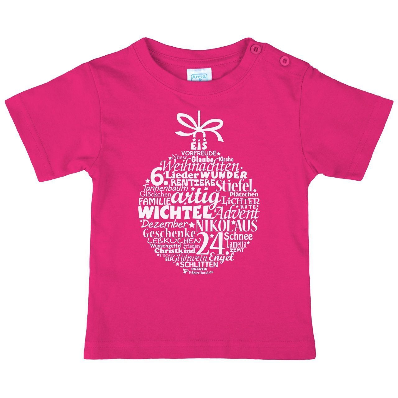 Christbaumkugel Kinder T-Shirt pink 134 / 140