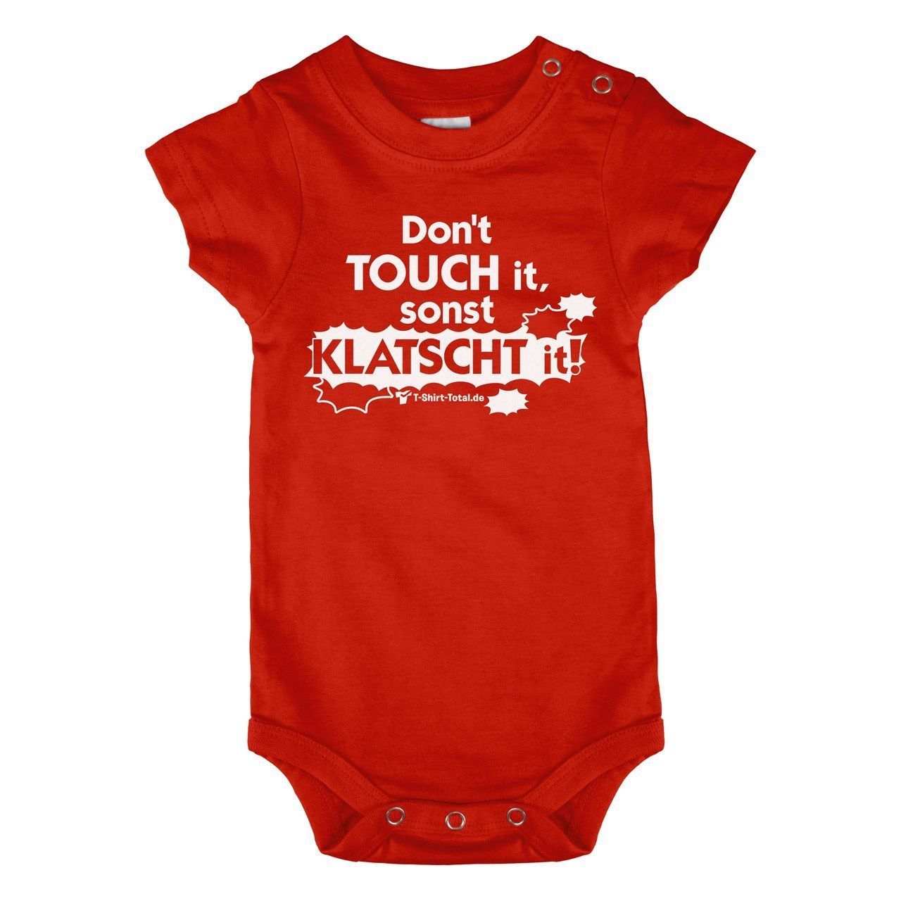 Dont touch it Baby Body Kurzarm rot 56 / 62