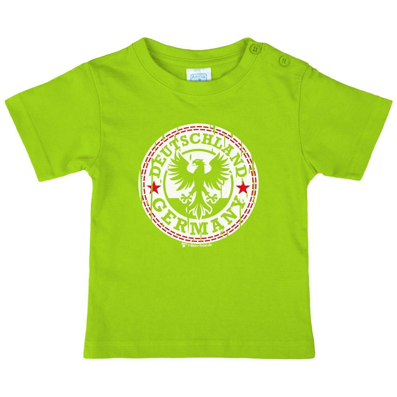 Germany Button Kinder T-Shirt hellgrün 122 / 128