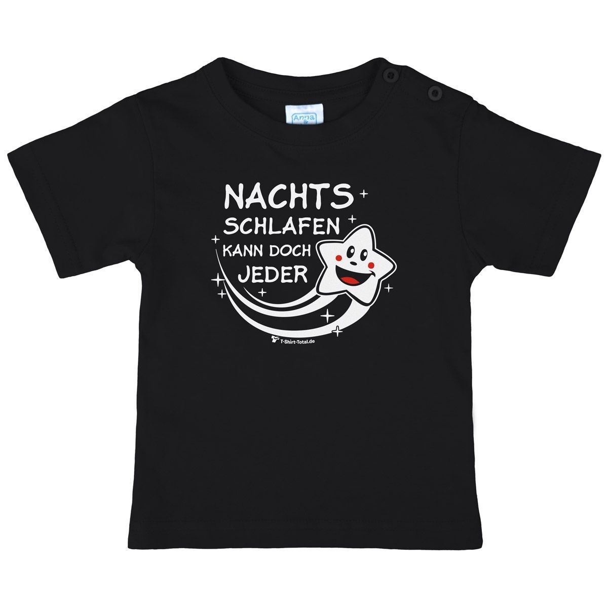 Nachts schlafen kann jeder Kinder T-Shirt schwarz 80 / 86