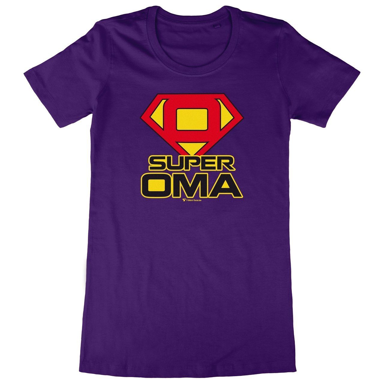 Super Oma Woman Long Shirt lila Small