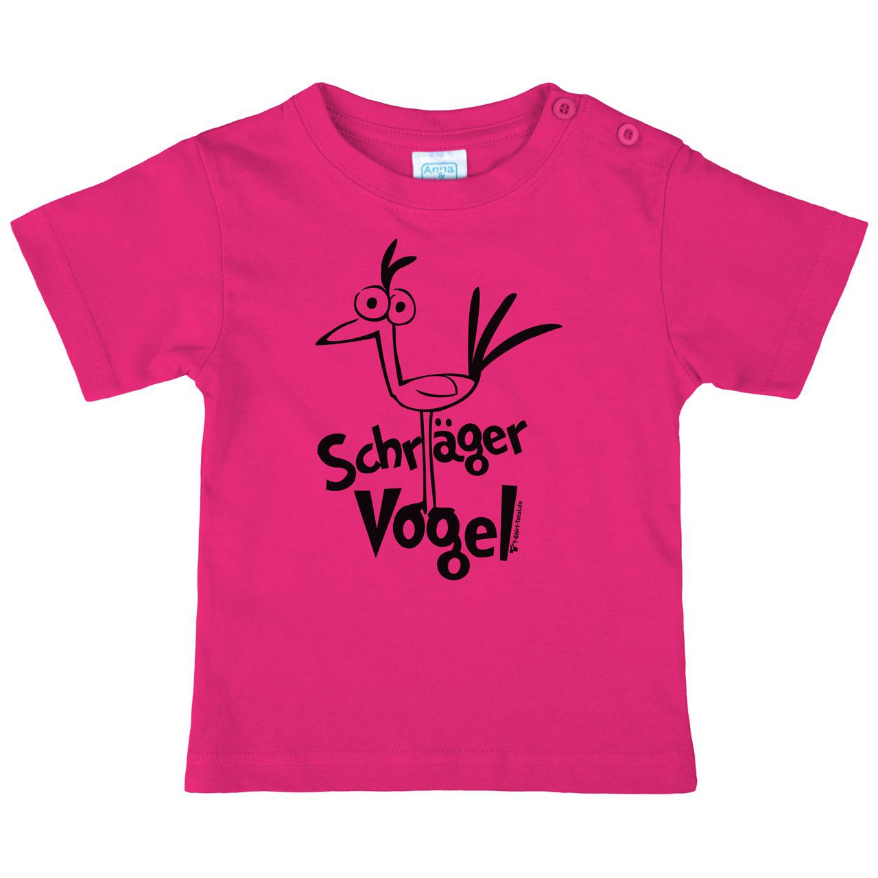 Schräger Vogel Kinder T-Shirt pink 134 / 140