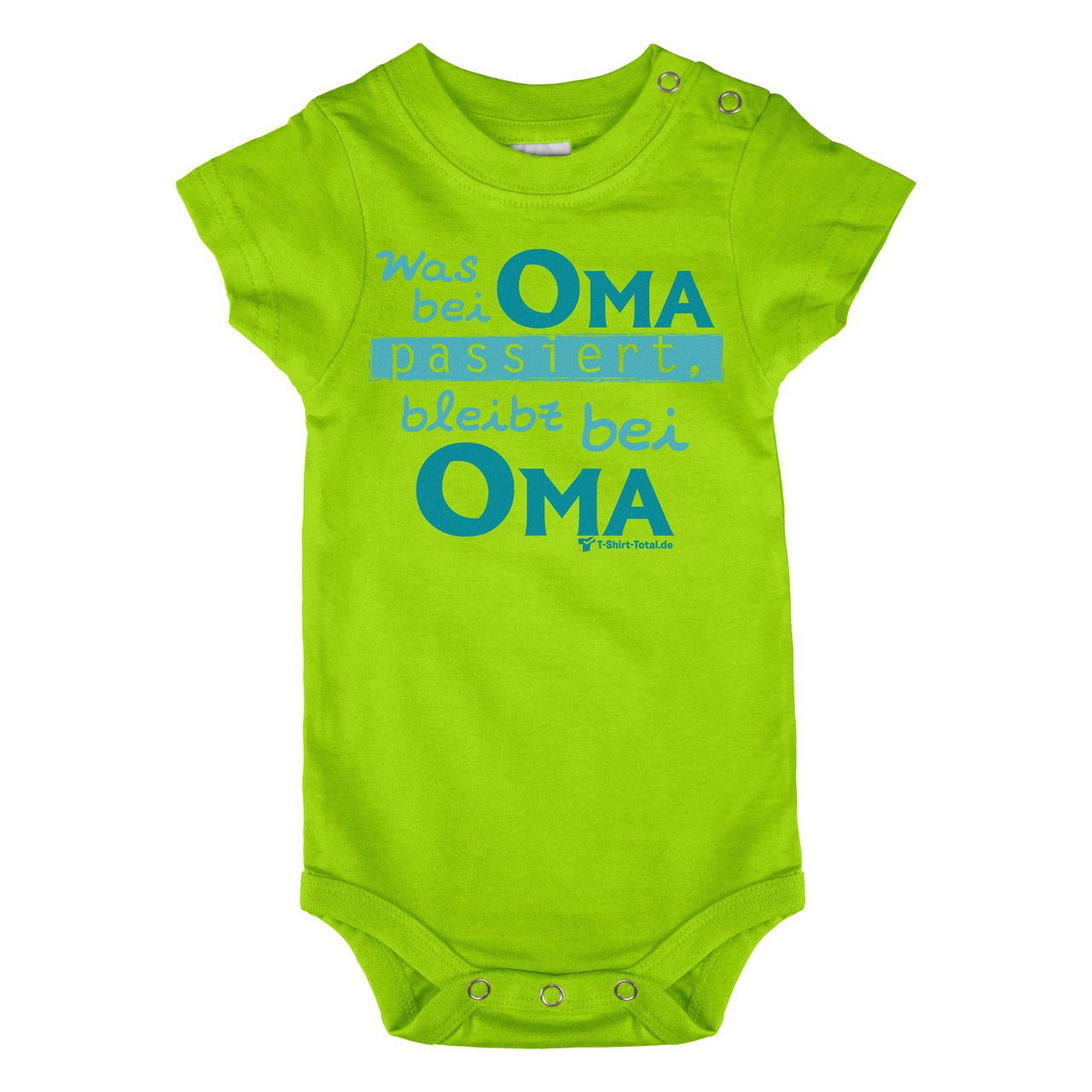 Was bei Oma passiert Baby Body Kurzarm hellgrün 68 / 74