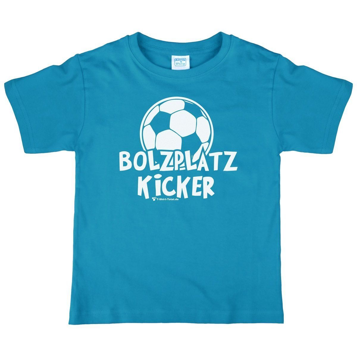 Bolzplatz Kicker Kinder T-Shirt türkis 134 / 140