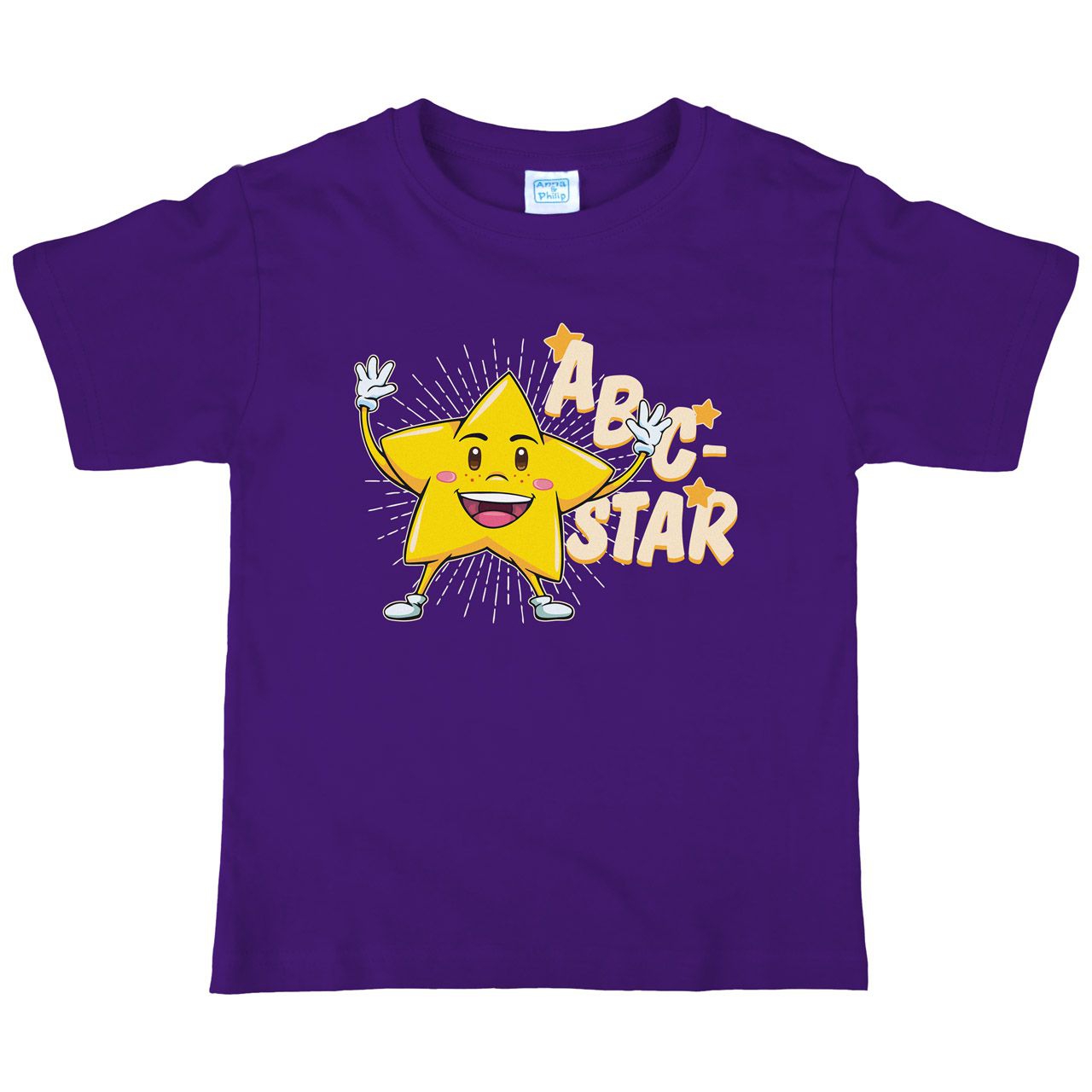 ABC Star Kinder T-Shirt lila 122 / 128