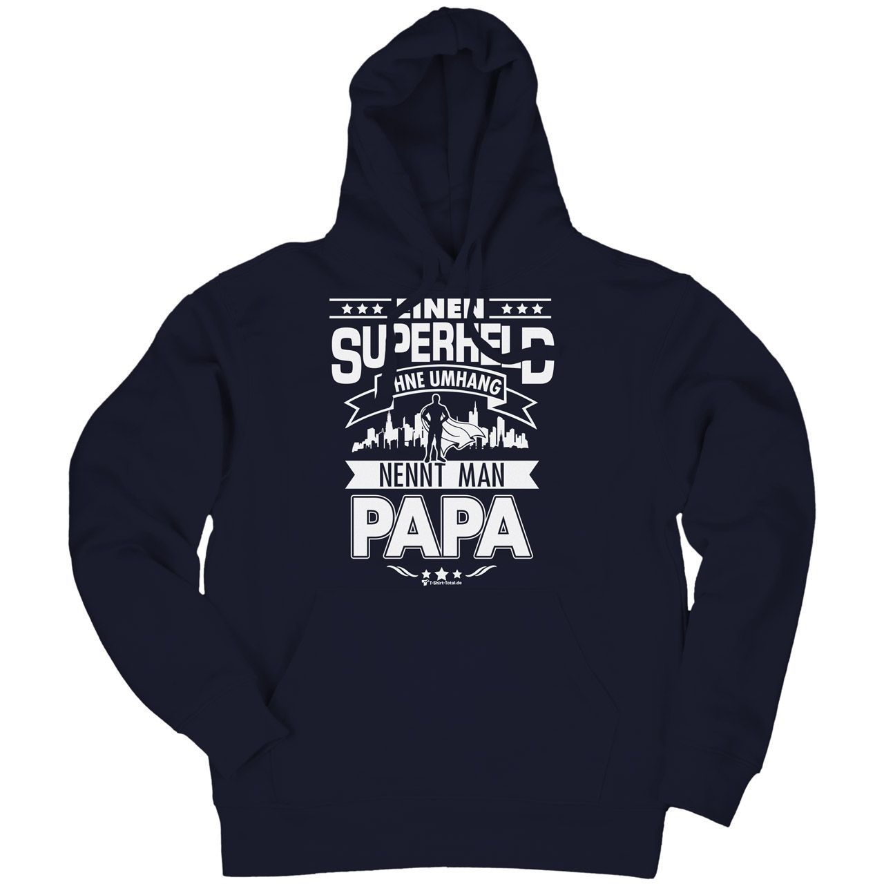 Superheld Papa Unisex Kapuzen Pulli navy Extra Small