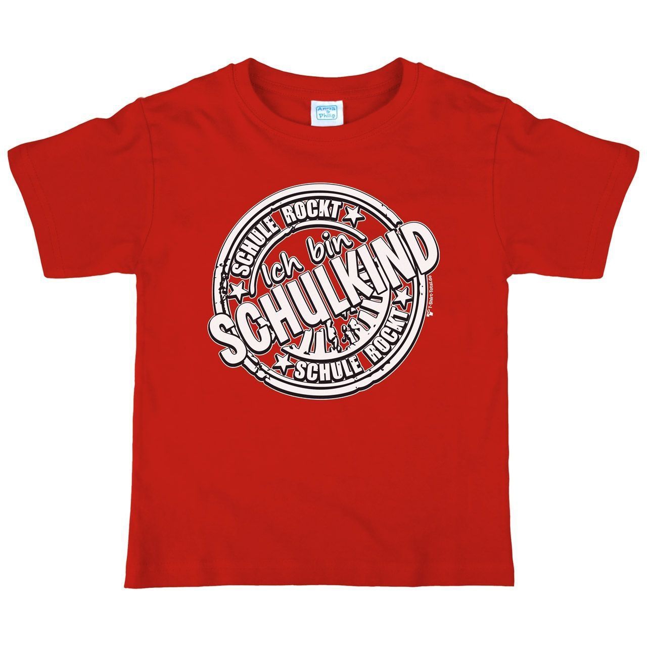 Schule rockt Kinder T-Shirt rot 122 / 128