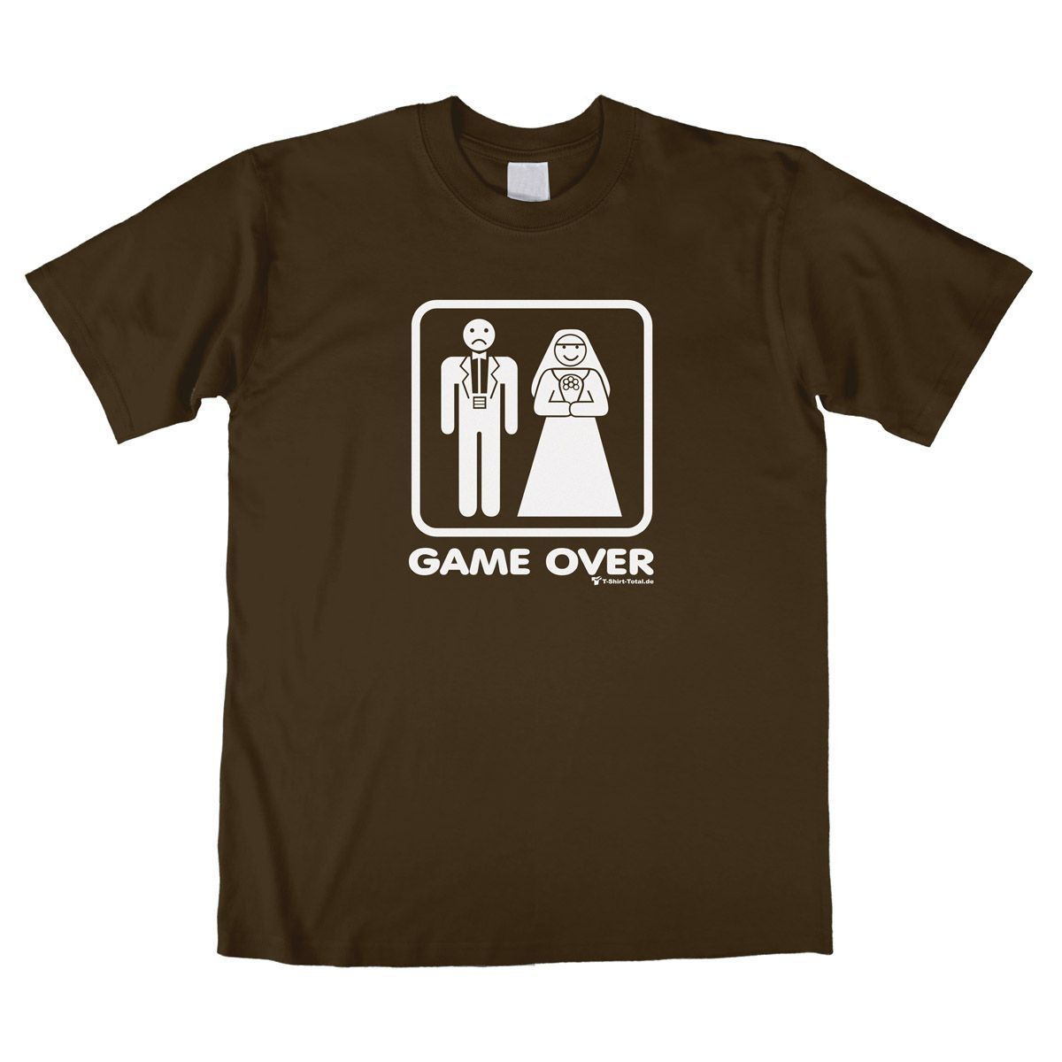Game Over Unisex T-Shirt braun Large