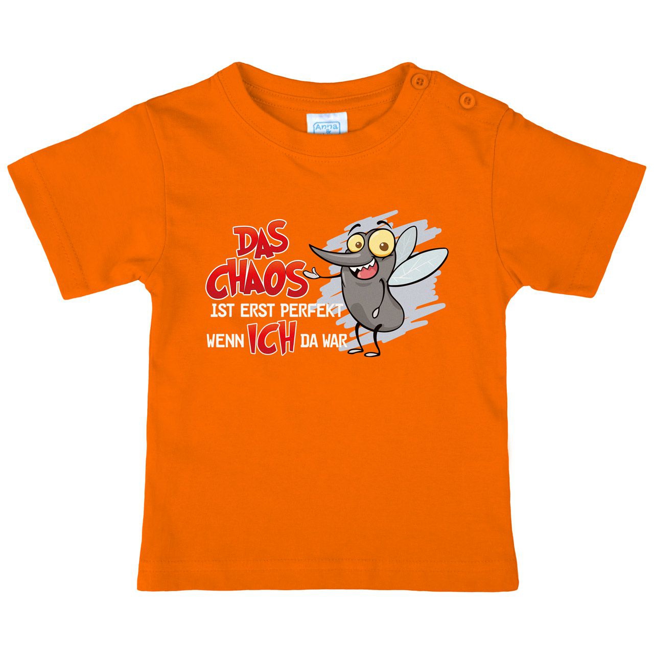 Das Chaos ist perfekt Kinder T-Shirt orange 80 / 86