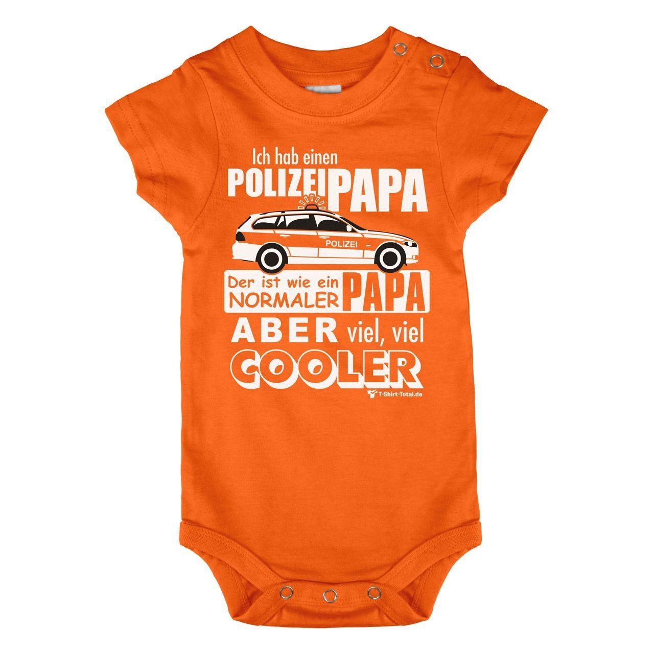Polizei Papa Baby Body Kurzarm orange 80 / 86