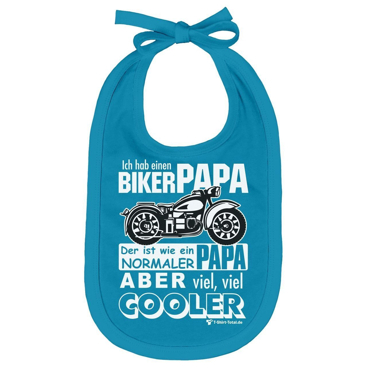 Biker Papa Lätzchen türkis
