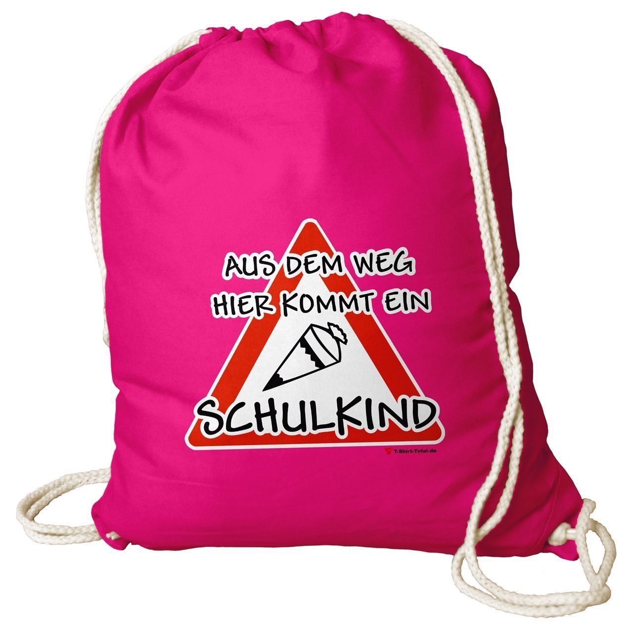 Kommt ein Schulkind Rucksack Beutel pink