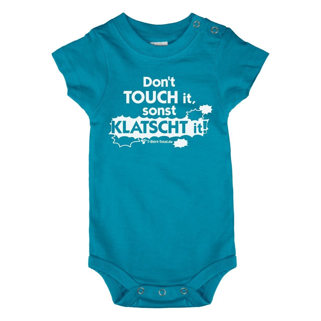 Dont touch it Baby Body Kurzarm türkis 56 / 62