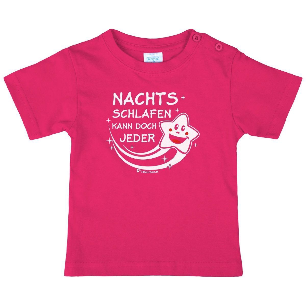 Nachts schlafen kann jeder Kinder T-Shirt pink 80 / 86