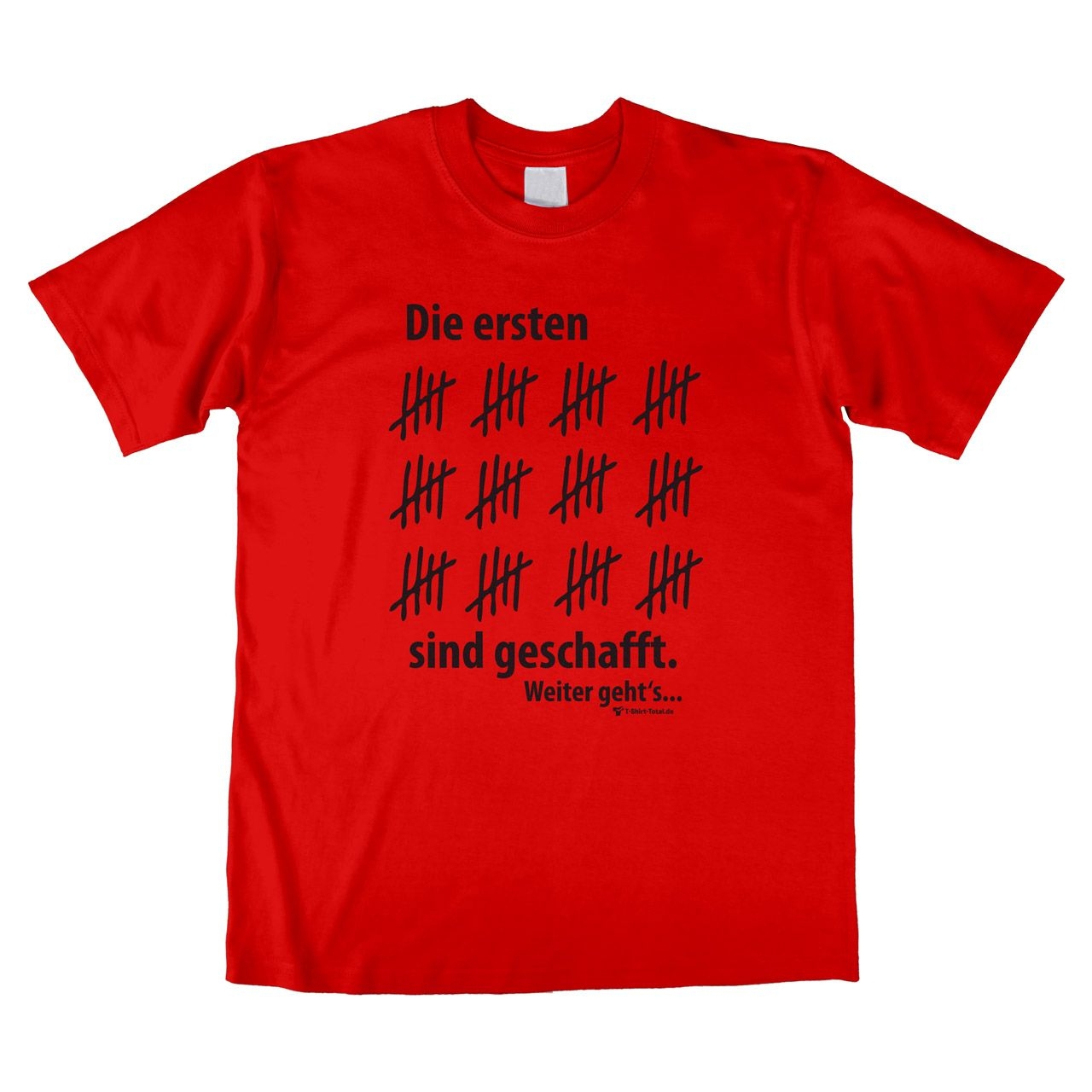 Ersten 60 geschafft Unisex T-Shirt rot 2-Extra Large