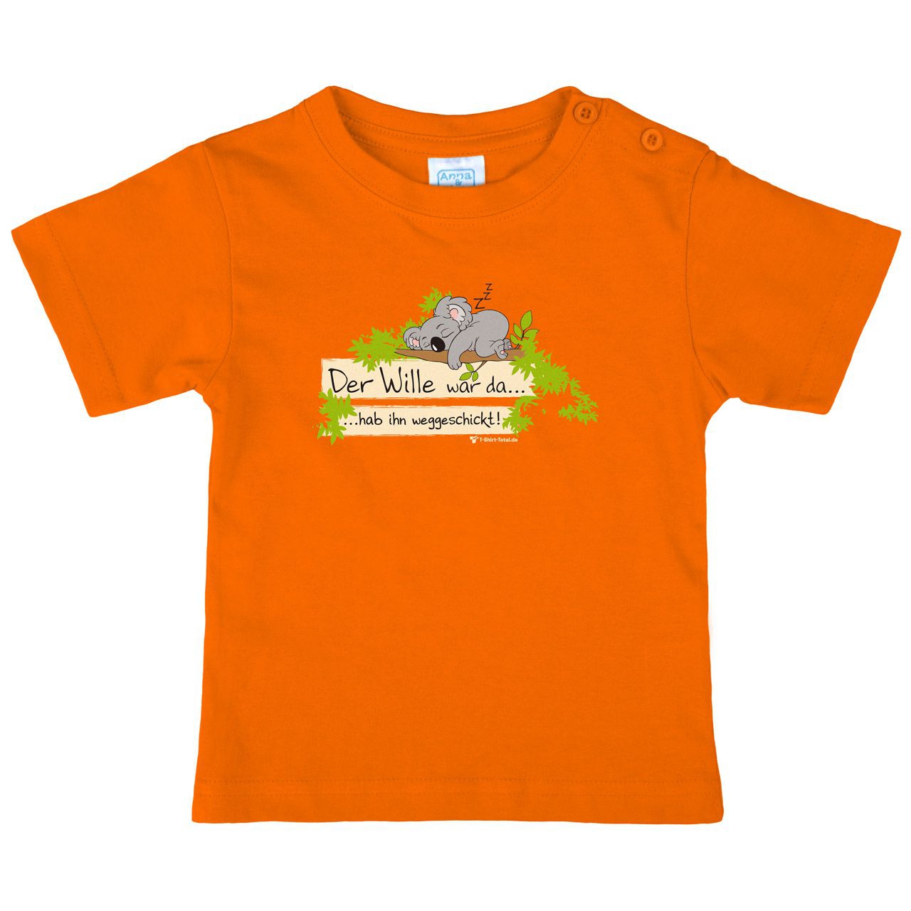 Wille war da Kinder T-Shirt orange 122 / 128