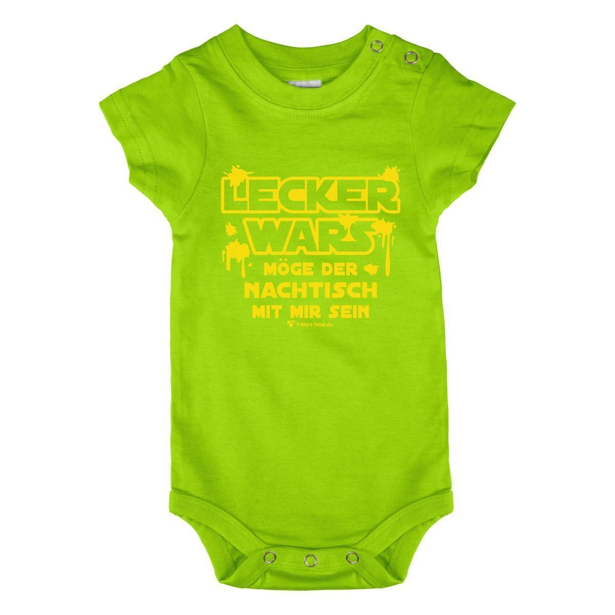 Lecker wars Baby Body Kurzarm hellgrün 68 / 74