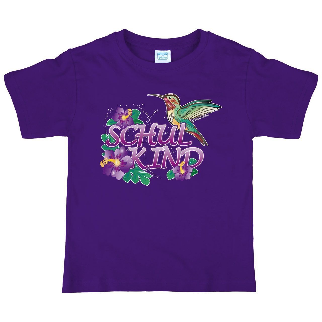 Schulkind Kolibri Kinder T-Shirt lila 122 / 128