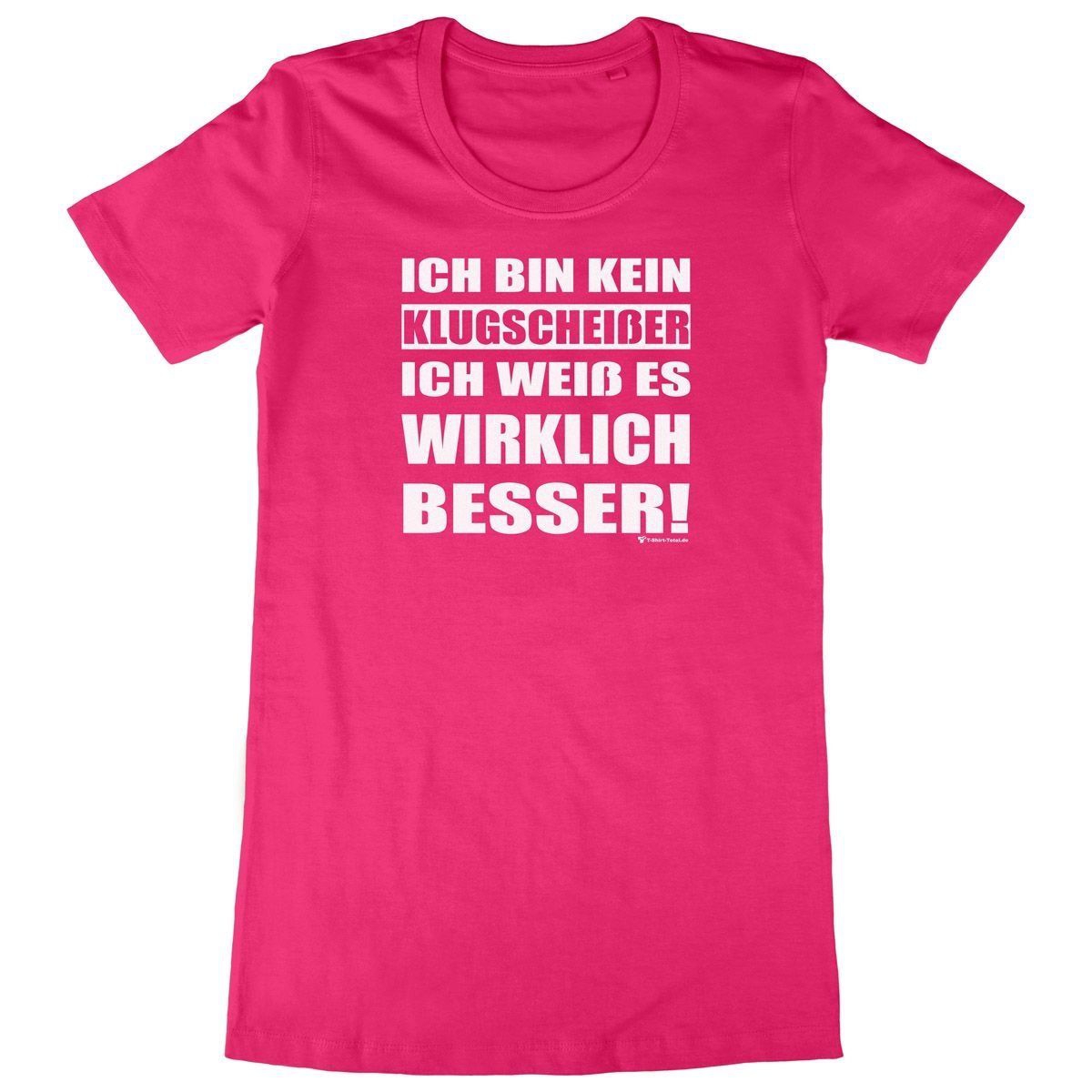 Klugscheißer Woman Long Shirt pink 2-Extra Large