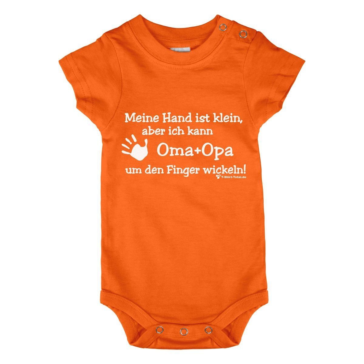 Kleine Hand Oma Opa Baby Body Kurzarm orange 68 / 74