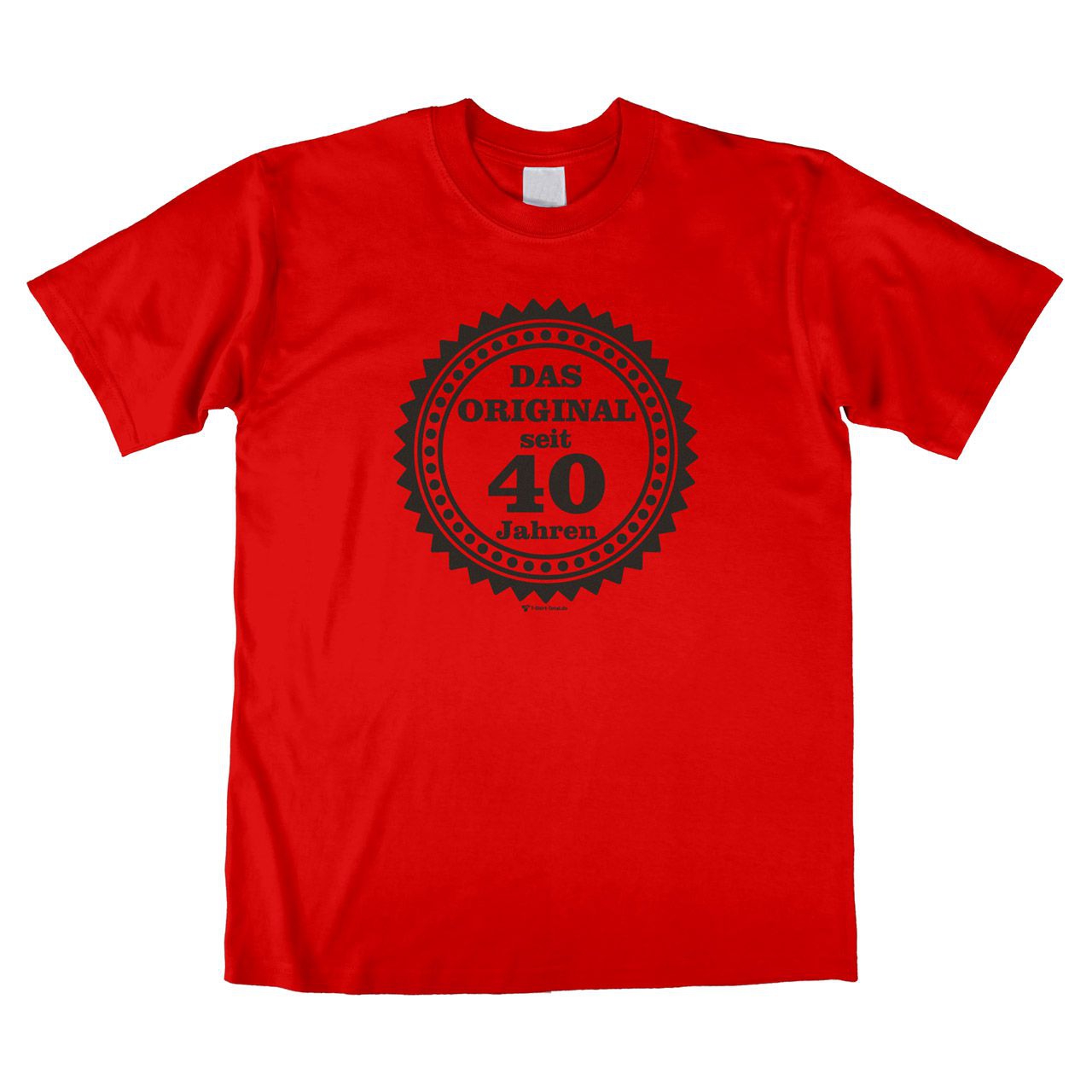 Original seit 40 Unisex T-Shirt rot Large