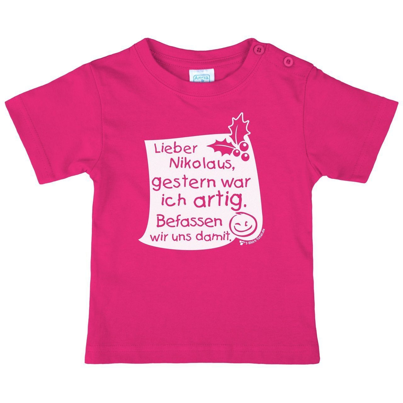 Lieber Nikolaus Kinder T-Shirt pink 98