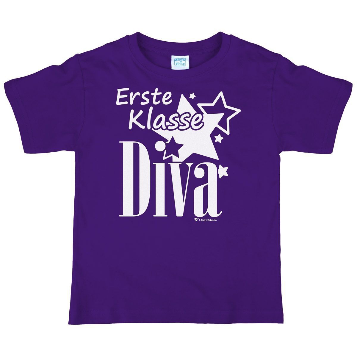 Erste Klasse Diva Kinder T-Shirt lila 122 / 128