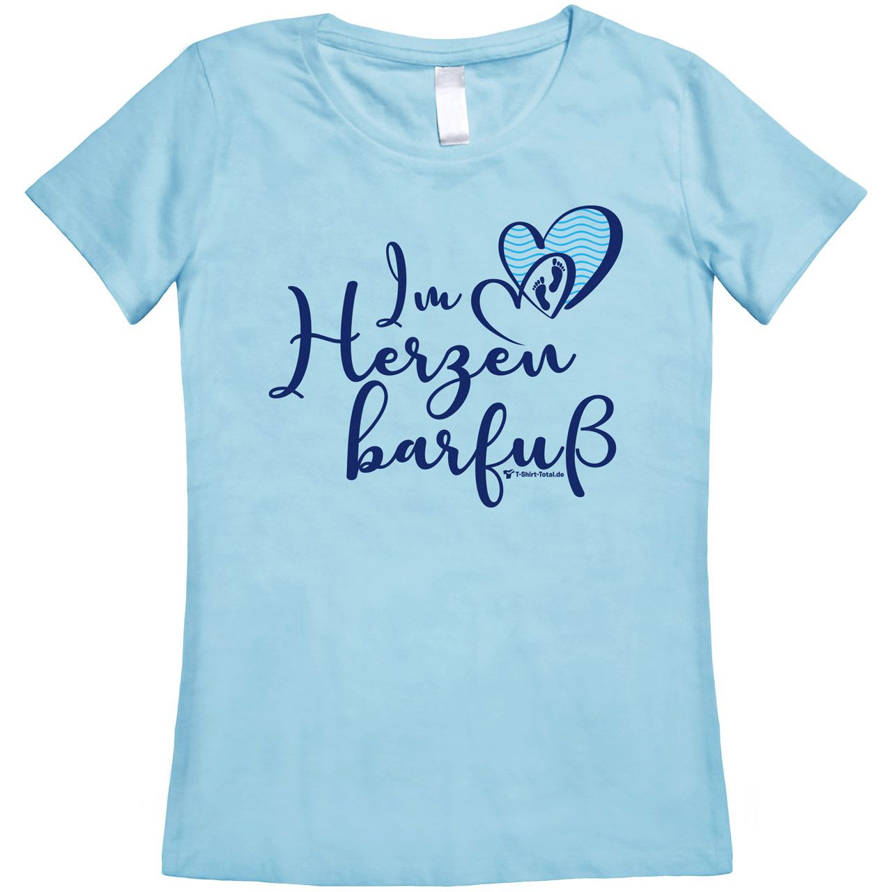 Im Herzen barfuß Woman T-Shirt hellblau Medium