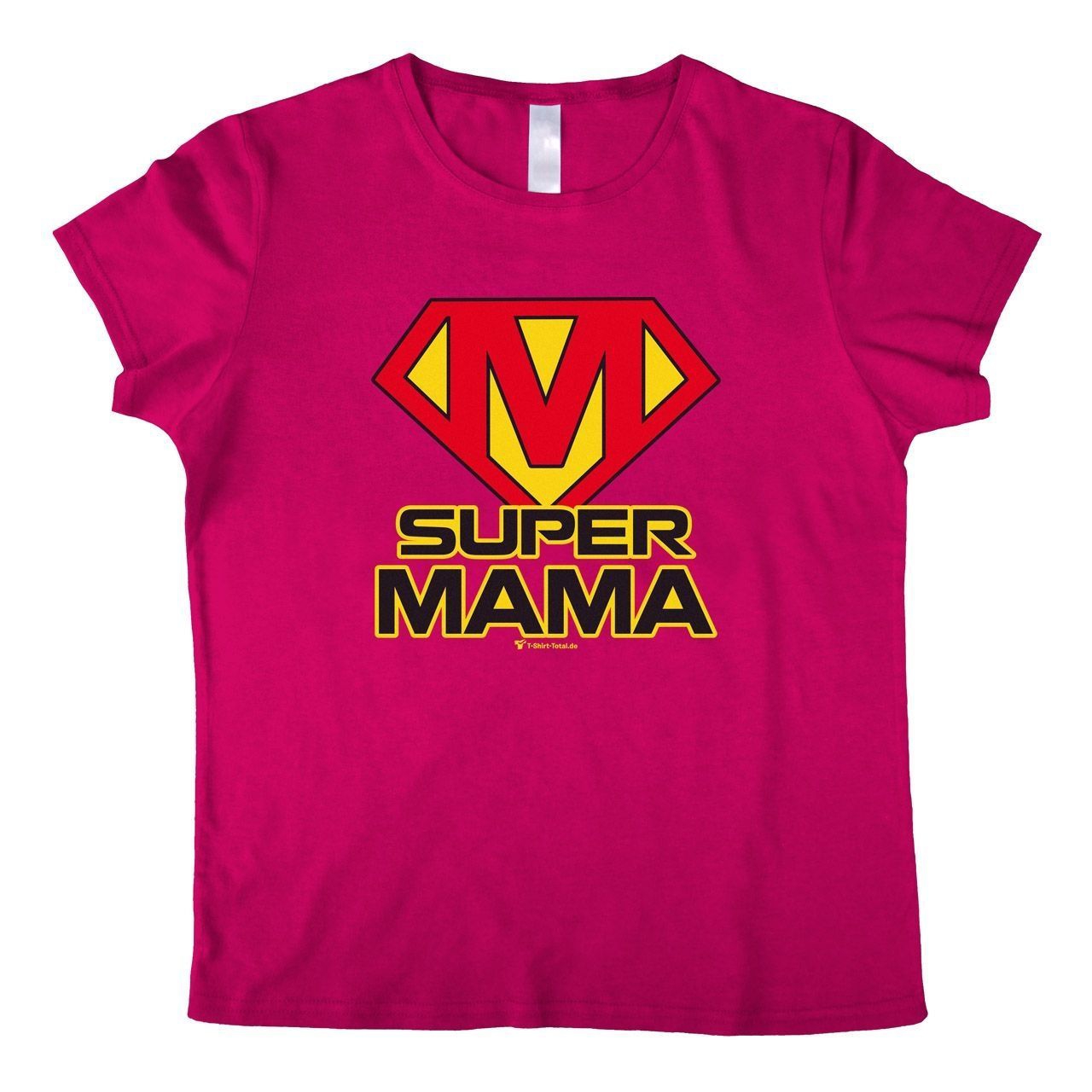 Super Mama Woman T-Shirt pink 2-Extra Large