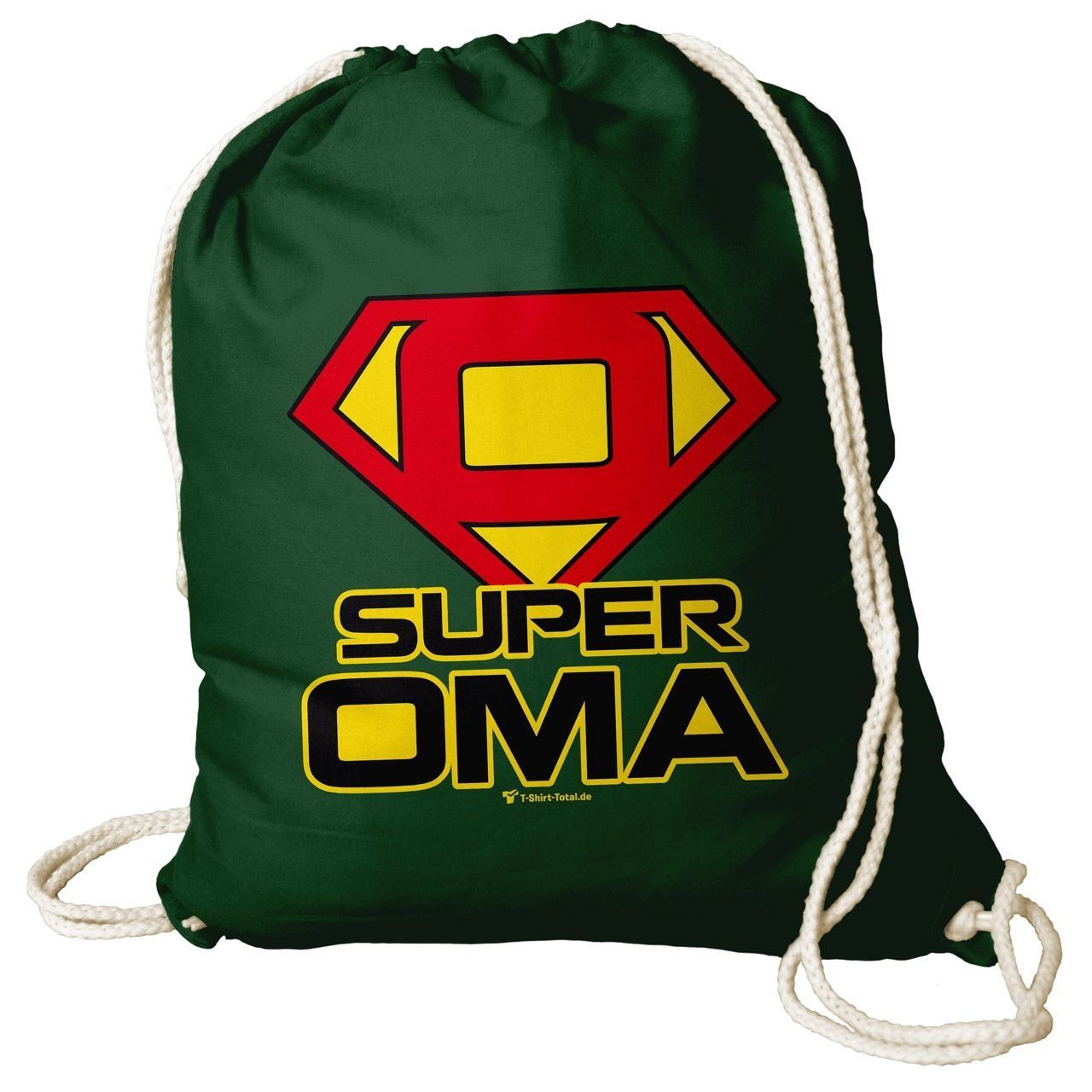 Super Oma Rucksack Beutel dunkelgrün