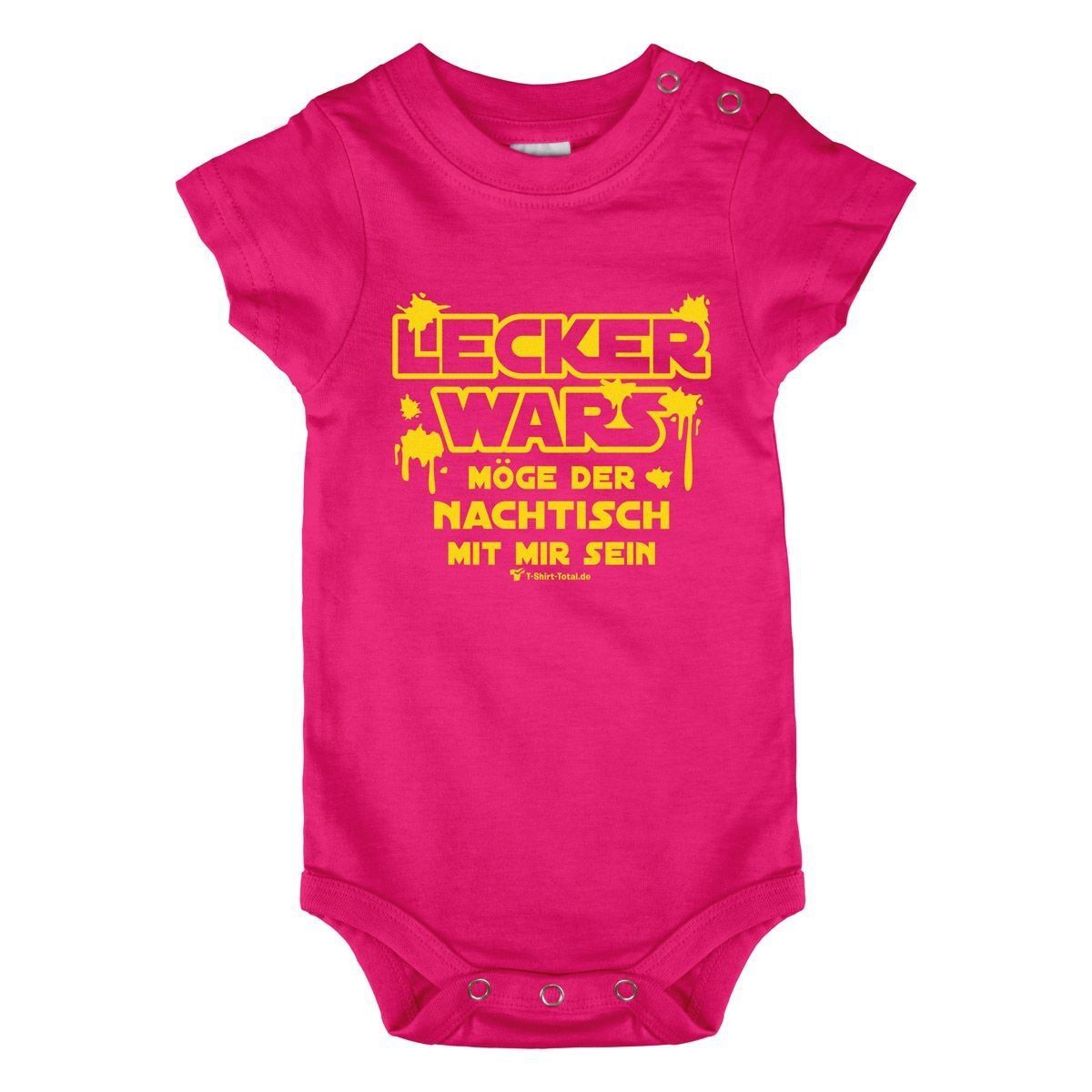 Lecker wars Baby Body Kurzarm pink 68 / 74