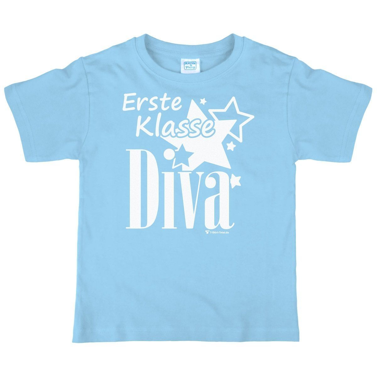 Erste Klasse Diva Kinder T-Shirt hellblau 122 / 128