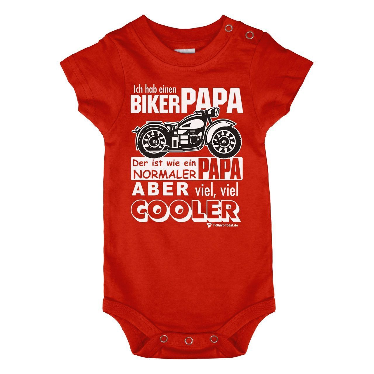 Biker Papa Baby Body Kurzarm rot 68 / 74