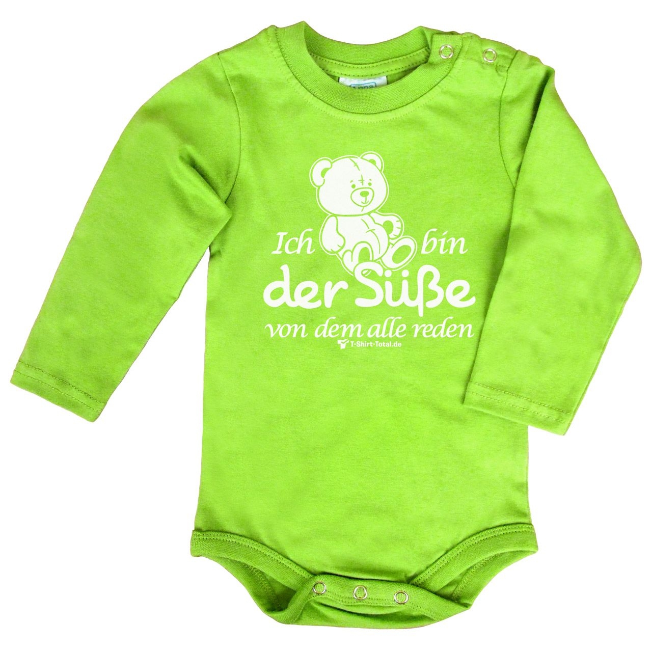 Der Süße Baby Body Langarm hellgrün 68 / 74