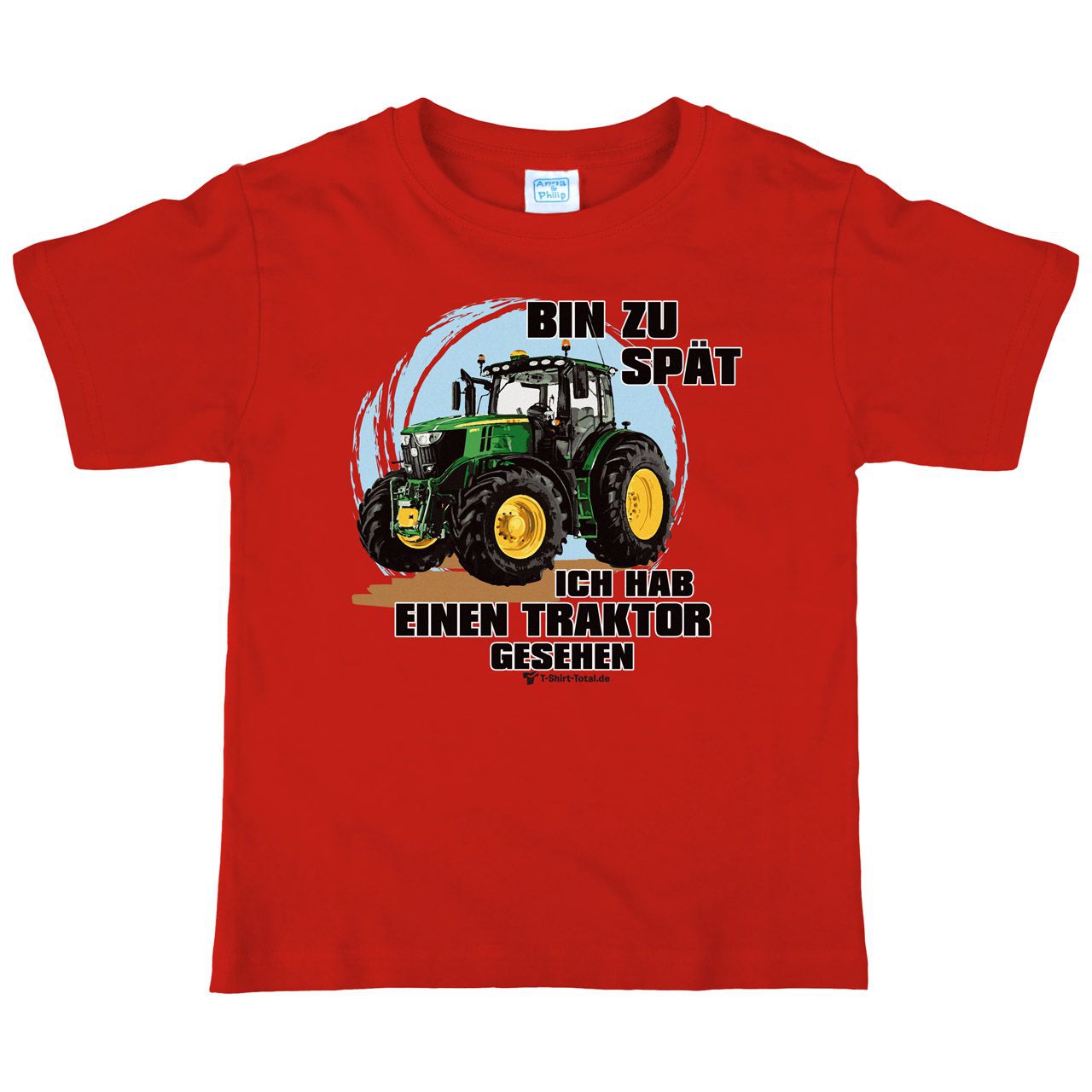 Hab einen Traktor Kinder T-Shirt rot 110 / 116