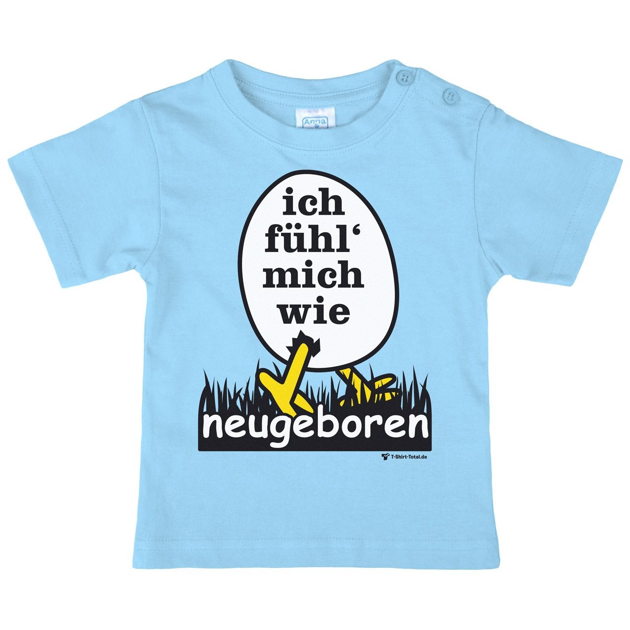 Neugeboren Kinder T-Shirt hellblau 56 / 62