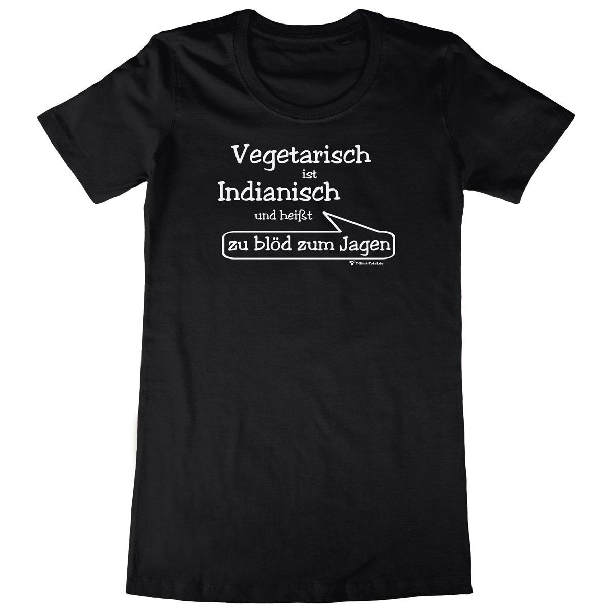 Vegetarisch Woman Long Shirt schwarz Small