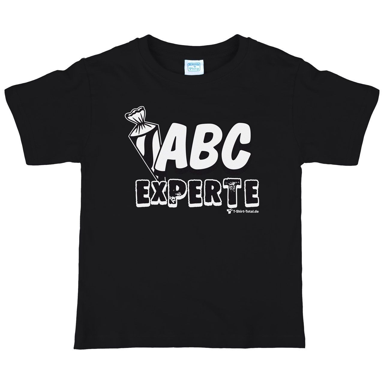 ABC Experte Kinder T-Shirt schwarz 122 / 128