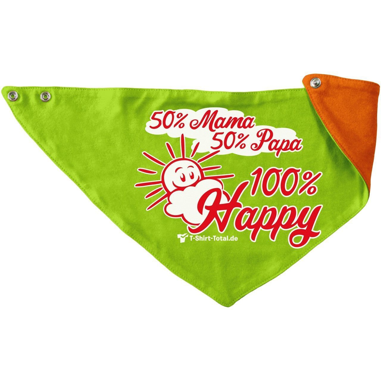 100 Prozent Happy Kinder Dreieckstuch hellgrün/orange