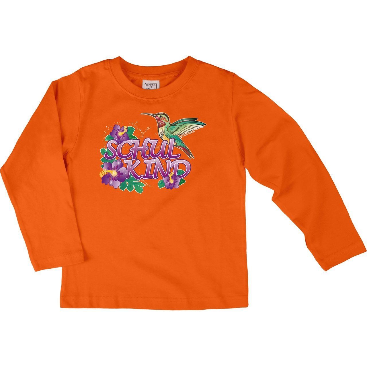 Schulkind Kolibri Kinder Langarm Shirt orange 134 / 140